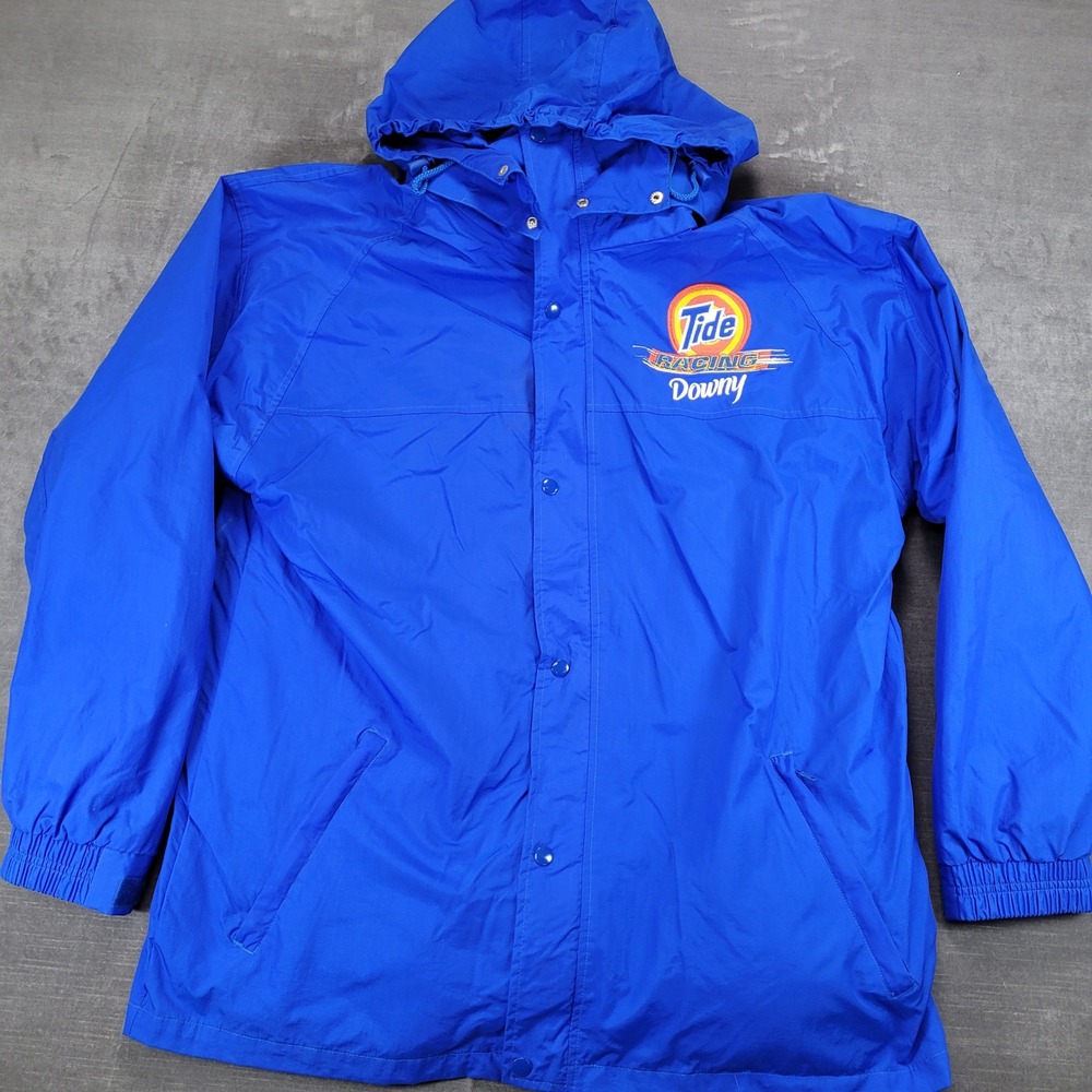 Tide Racing Downy Vintage Blue Hooded Jacket Men's Xl